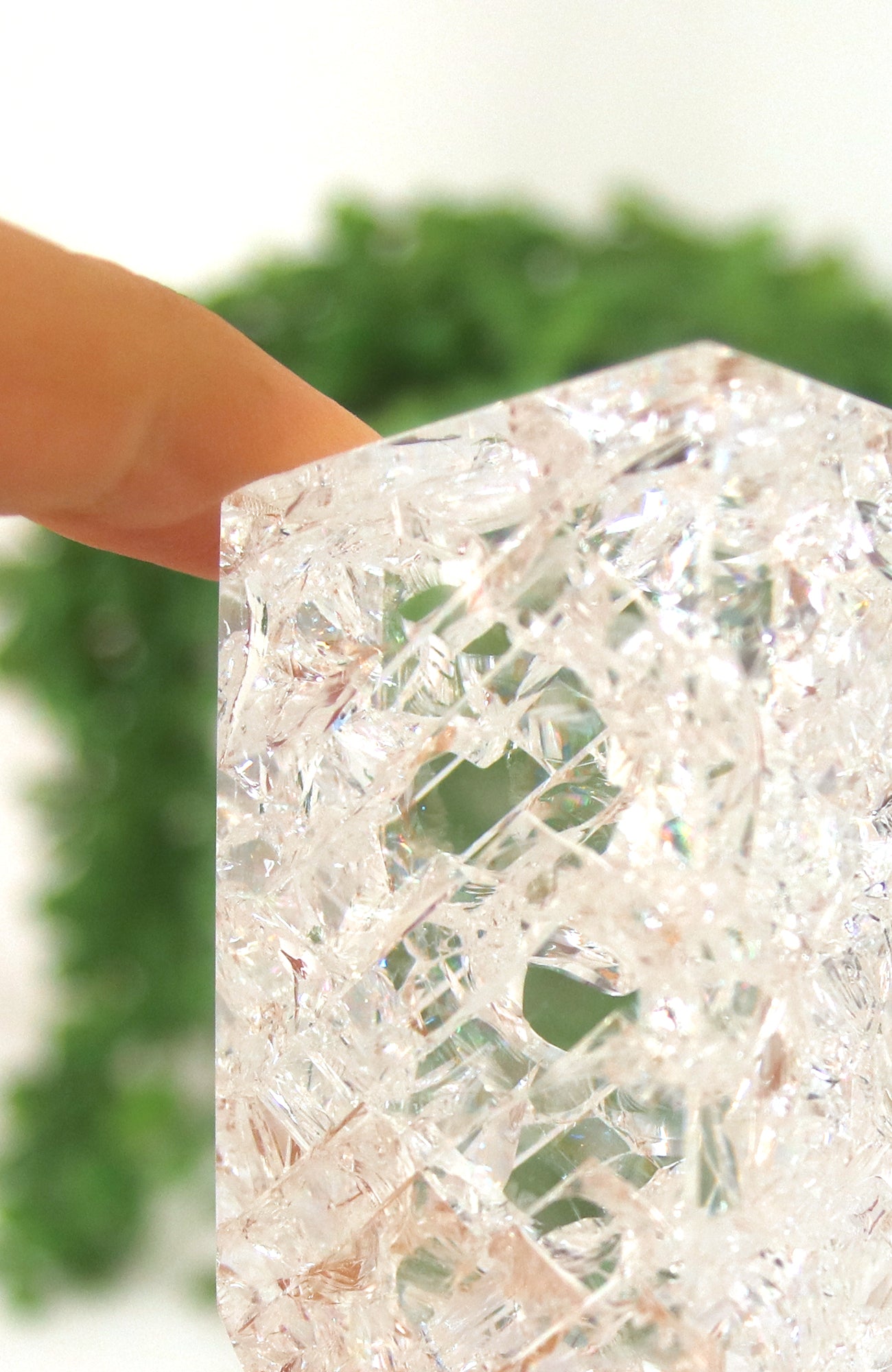 Clear Crackle Quartz Freeform
